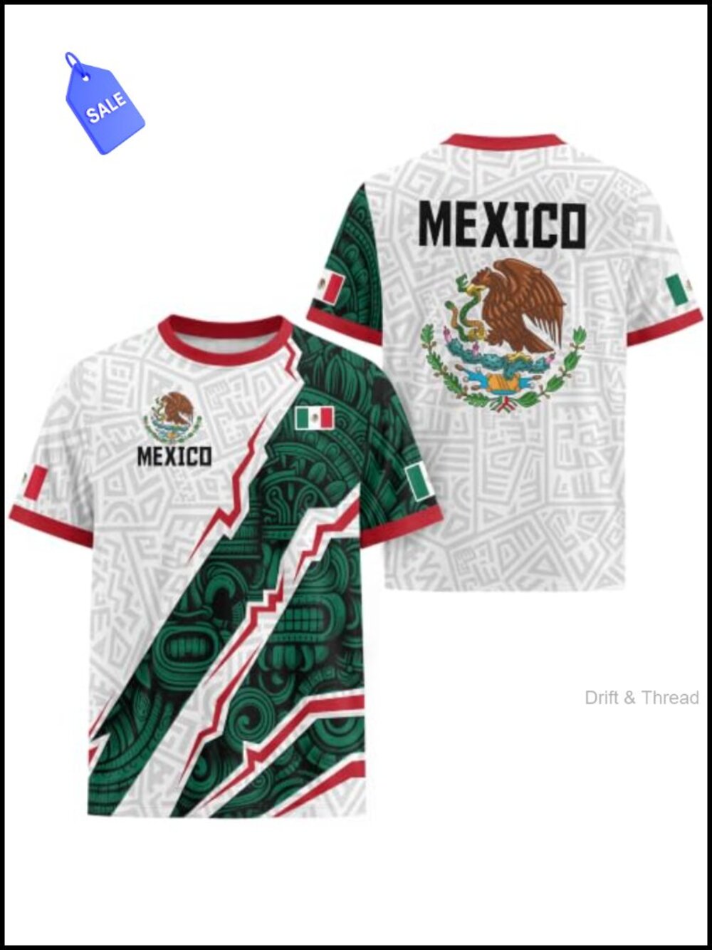Mexico Soccer Jersey Mens Breathable Polyester Unisex S-5XL